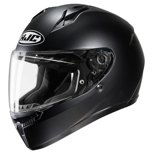 HJC HELMETS(エイチジェイシーヘルメット) バイク用 ヘルメット フルフェイス ベンチレーション 内装着脱 C10 ソリッド HJH232 SEMI FLAT BLACK XL (60 - 61cm)